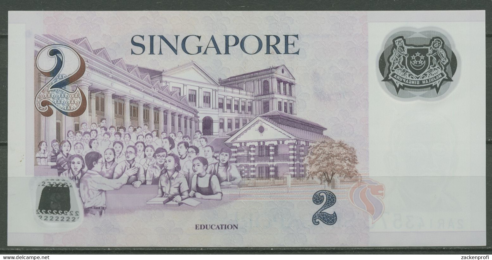 Singapur 2 Dollars (2005) Polymer, KM 46 A Leicht Gebraucht (K760) - Singapour