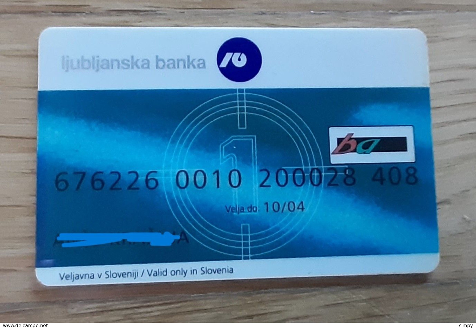 Slovenia Credit Card Ljubjanska Banka Bank Expired - Tarjetas De Crédito (caducidad Min 10 Años)