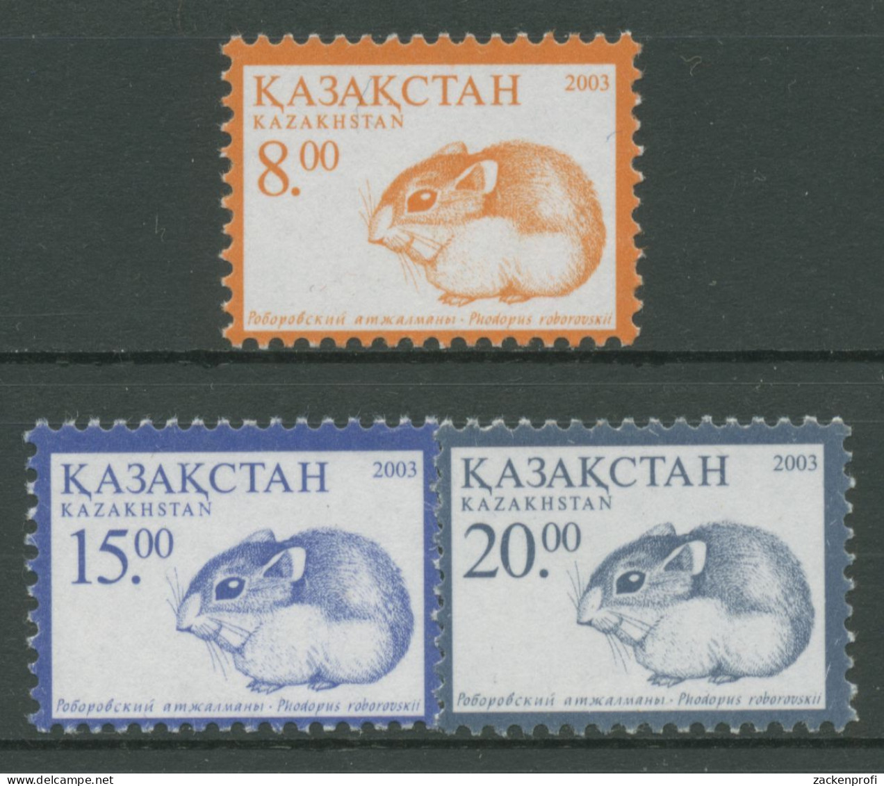 Kasachstan 2001 Tiere Roborowski-Hamster 318/20 II Postfrisch - Kazajstán