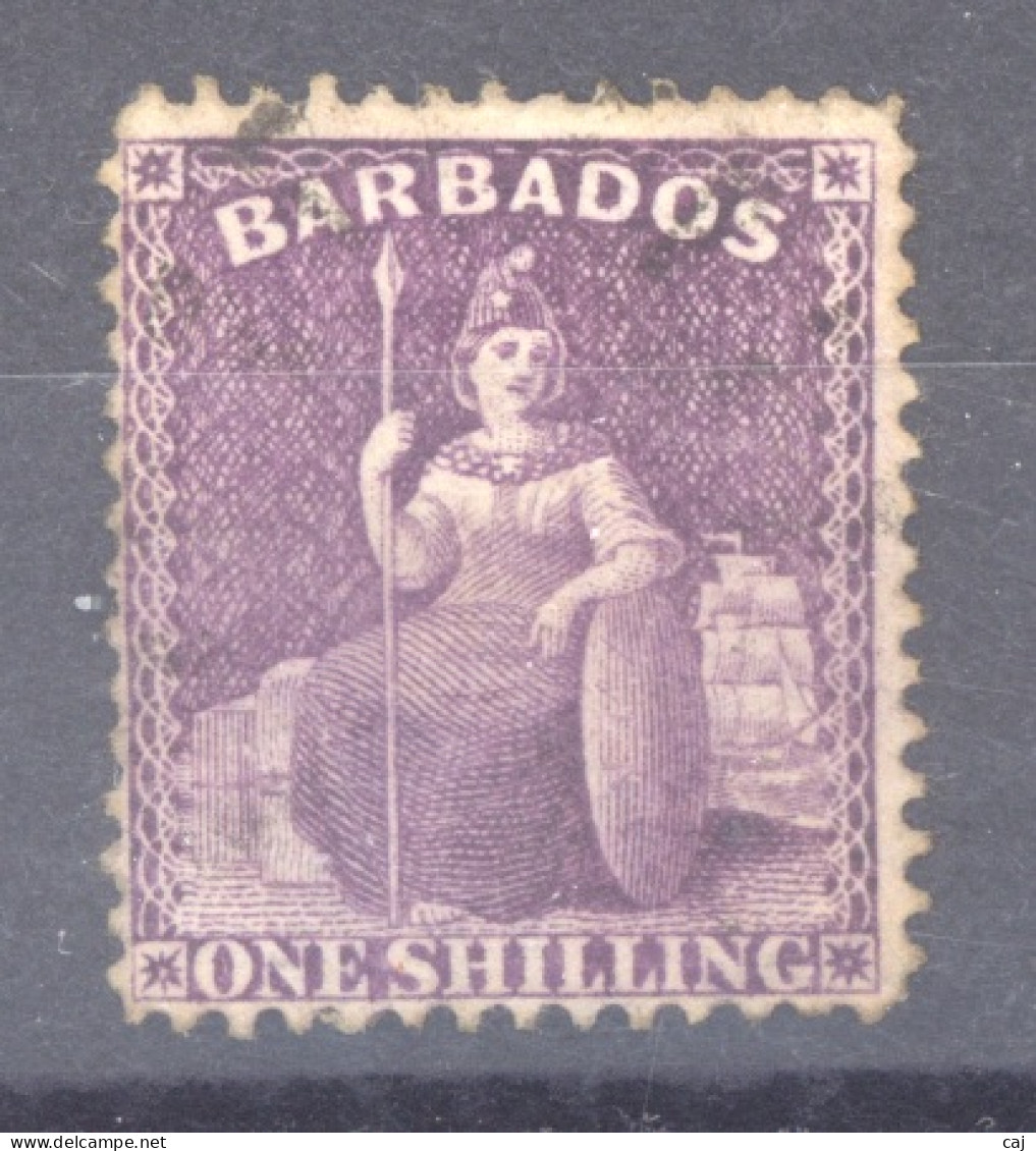 Barbade  :  Yv  37  (o)   Dentelé 14 - Barbados (...-1966)