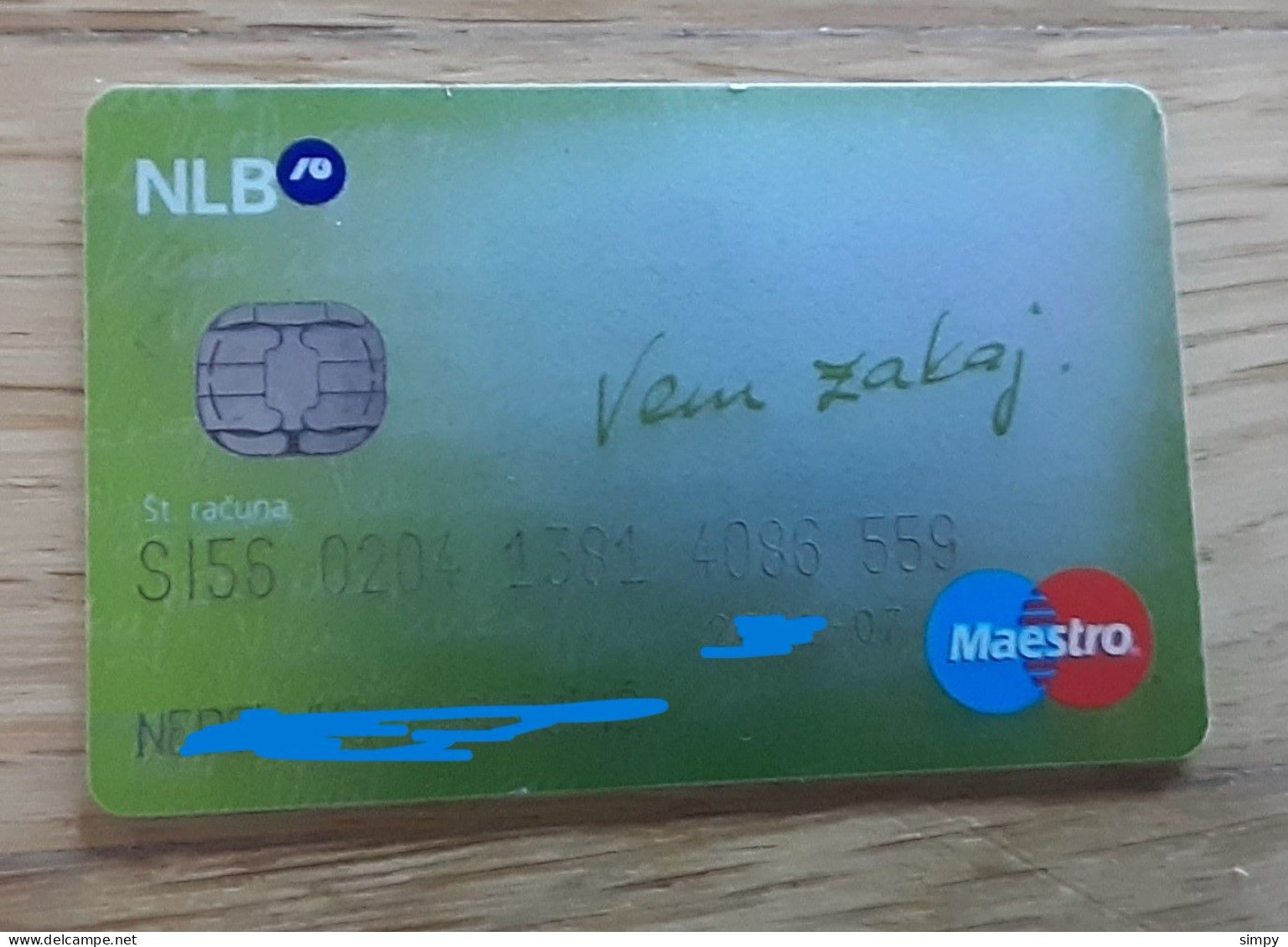 Slovenia Credit Card Nova Ljubljanska Banka NLB Maestro Bank Expired - Credit Cards (Exp. Date Min. 10 Years)