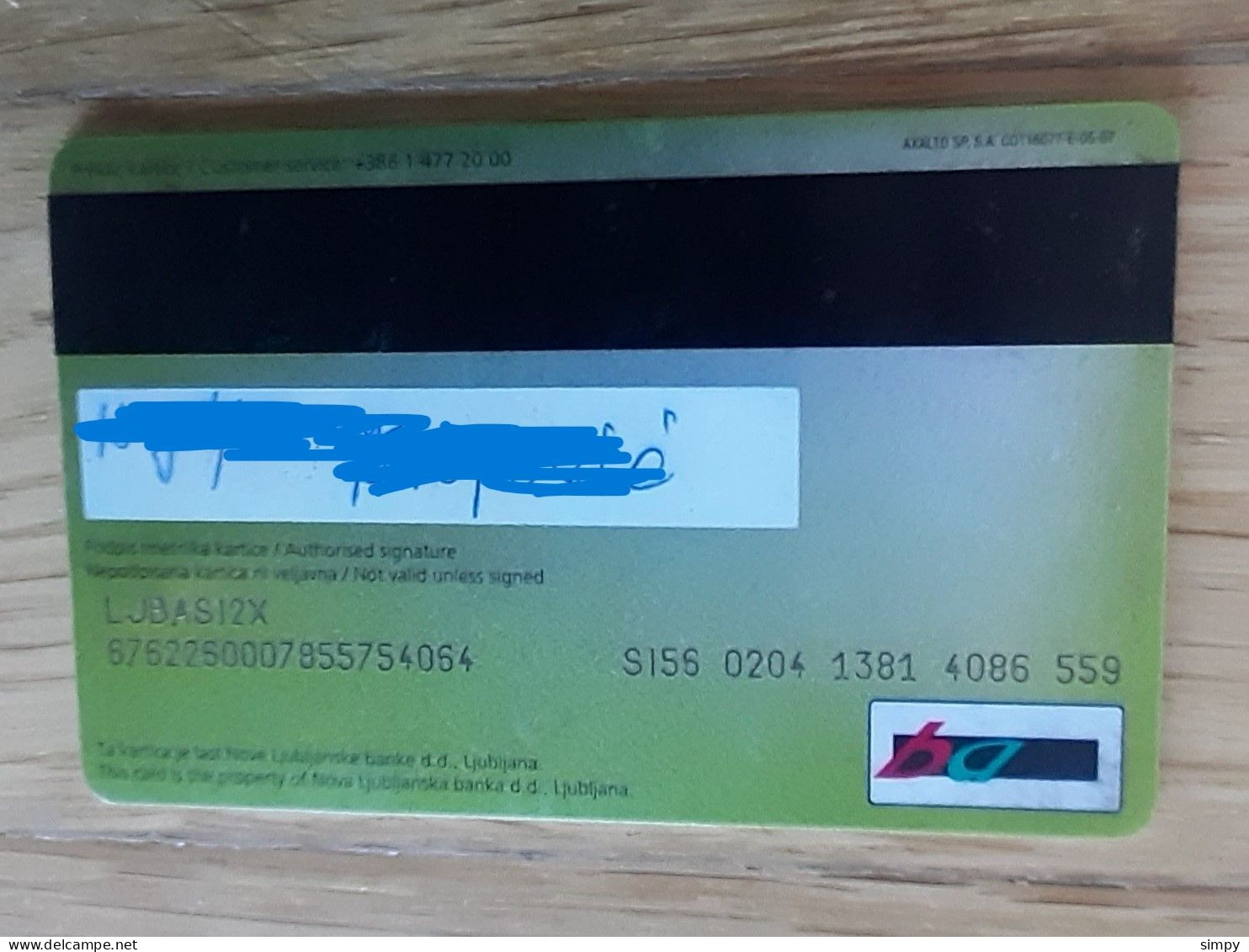 Slovenia Credit Card Nova Ljubljanska Banka NLB Maestro Bank Expired - Tarjetas De Crédito (caducidad Min 10 Años)