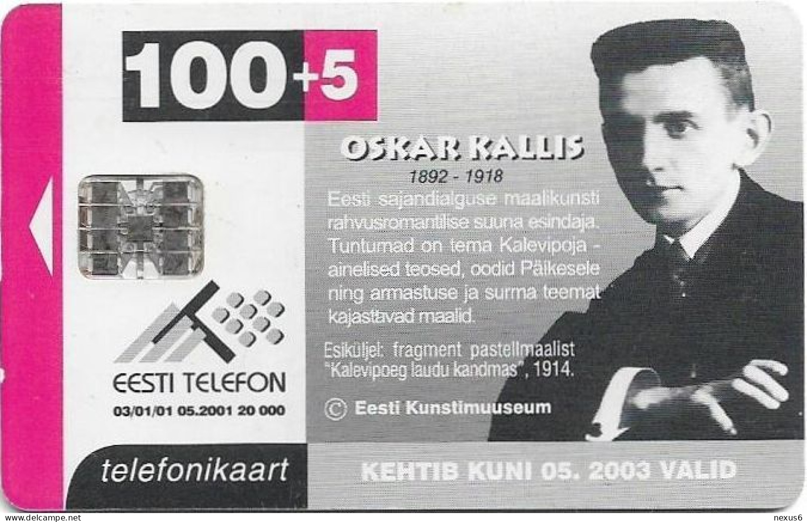Estonia - Eesti Telefon - Kalevipoeg By Oskar Kallis - ET0147 - 05.2001, 100Kr, 20.000ex, Used - Estland