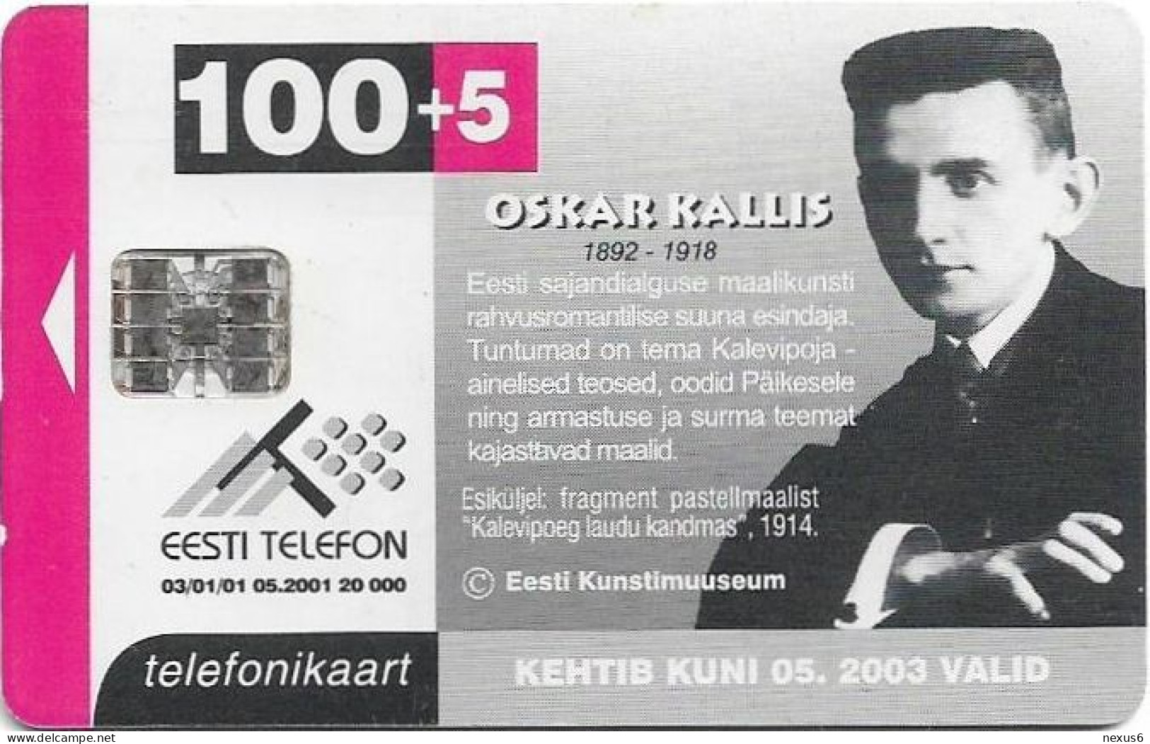 Estonia - Eesti Telefon - Kalevipoeg By Oskar Kallis - ET0147 - 05.2001, 100Kr, 20.000ex, Used - Estonia