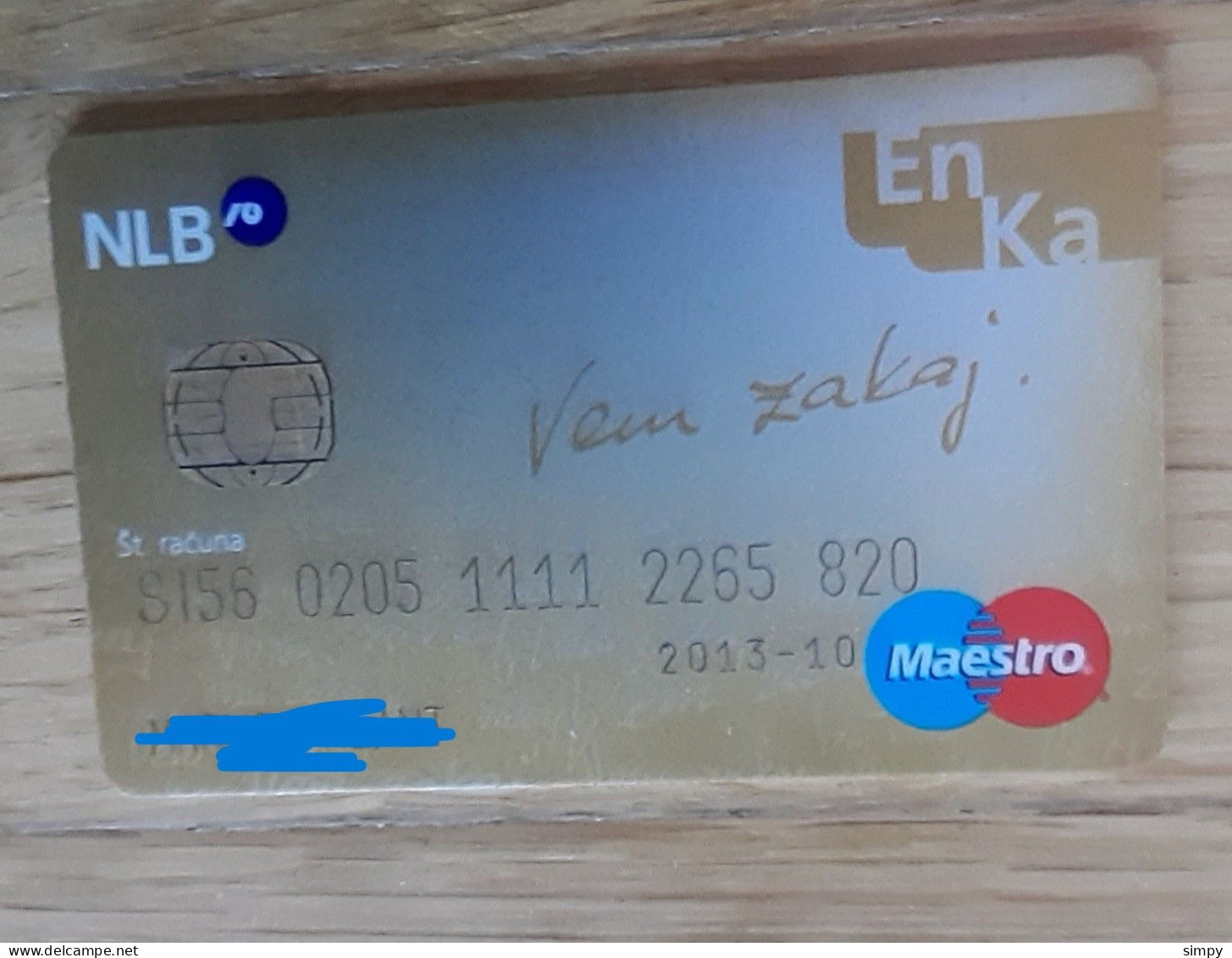 Slovenia Credit Card Nova Ljubljanska Banka NLB Maestro Bank Expired - Credit Cards (Exp. Date Min. 10 Years)