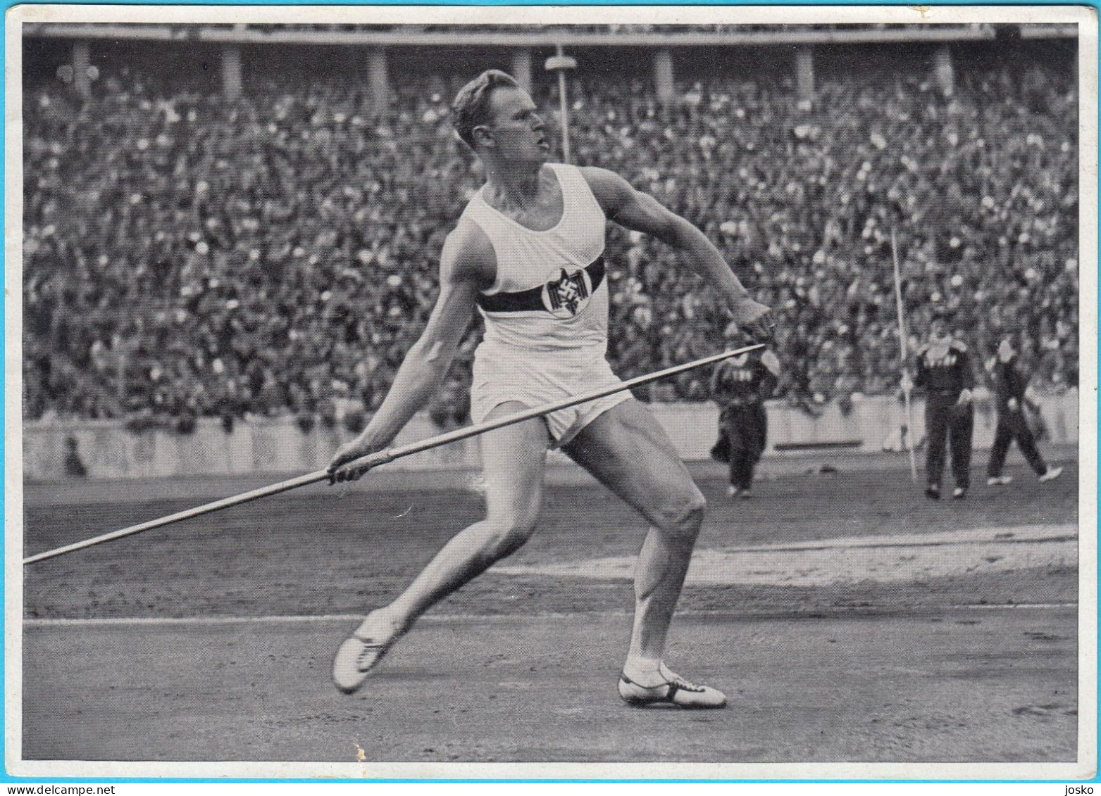 OLYMPIC GAMES BERLIN 1936 - JAVELIN THROW (ATHLETICS) Gold Medalist GERHARD STOCK * Lancer Du Javelot Speerwerfen - Tarjetas