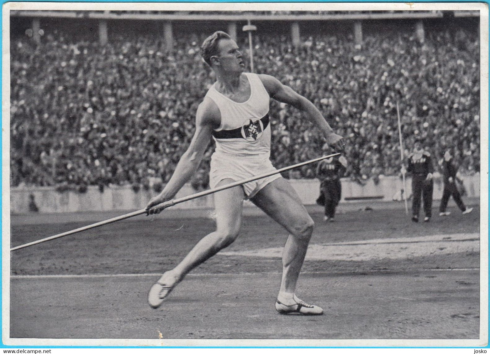 OLYMPIC GAMES BERLIN 1936 - JAVELIN THROW (ATHLETICS) Gold Medalist GERHARD STOCK * Lancer Du Javelot Speerwerfen - Trading Cards