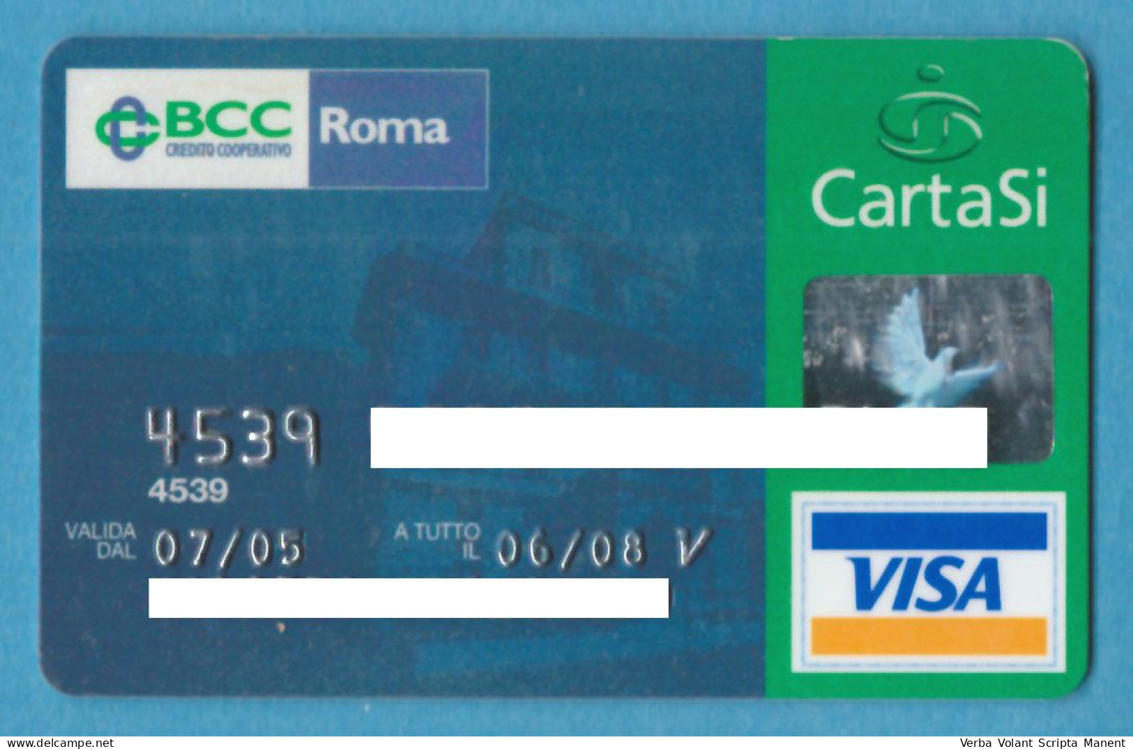 K-0400 * ITALY ° BCC Banca Di Credito Cooperativo, Roma, CartaSi, VISA, Credit Card - Krediet Kaarten (vervaldatum Min. 10 Jaar)