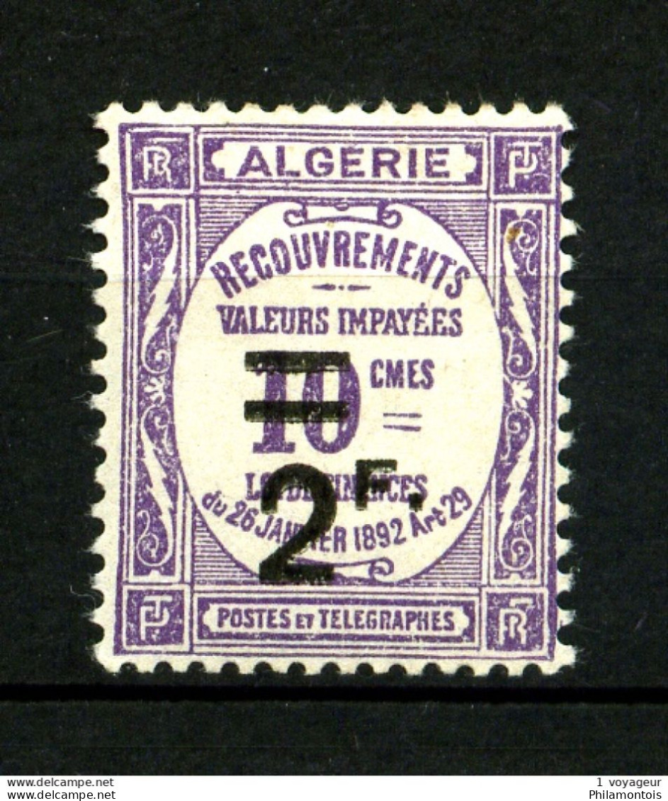 ALGERIE - Taxe  24 - 2F Sur 10F Violet - Neuf N* - Très Beau - Timbres-taxe