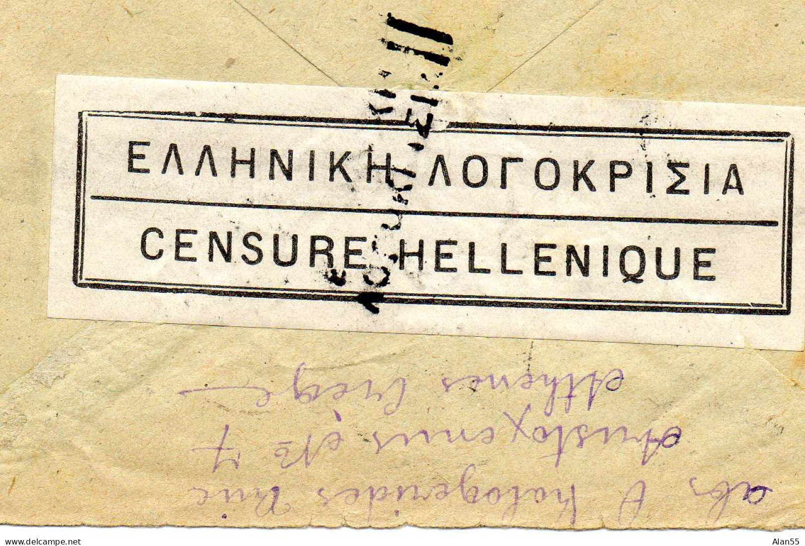 GRECE.1916, LETTRE POUR LA SUISSE..VIGNETTE CROIX-ROUGE OBLIGATOIRE.CENSURE. - Beneficenza