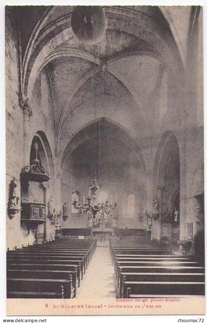 (11) 026, St Saint Hilaire, Bergé 8, Intérieur De L'Eglise - Saint Hilaire