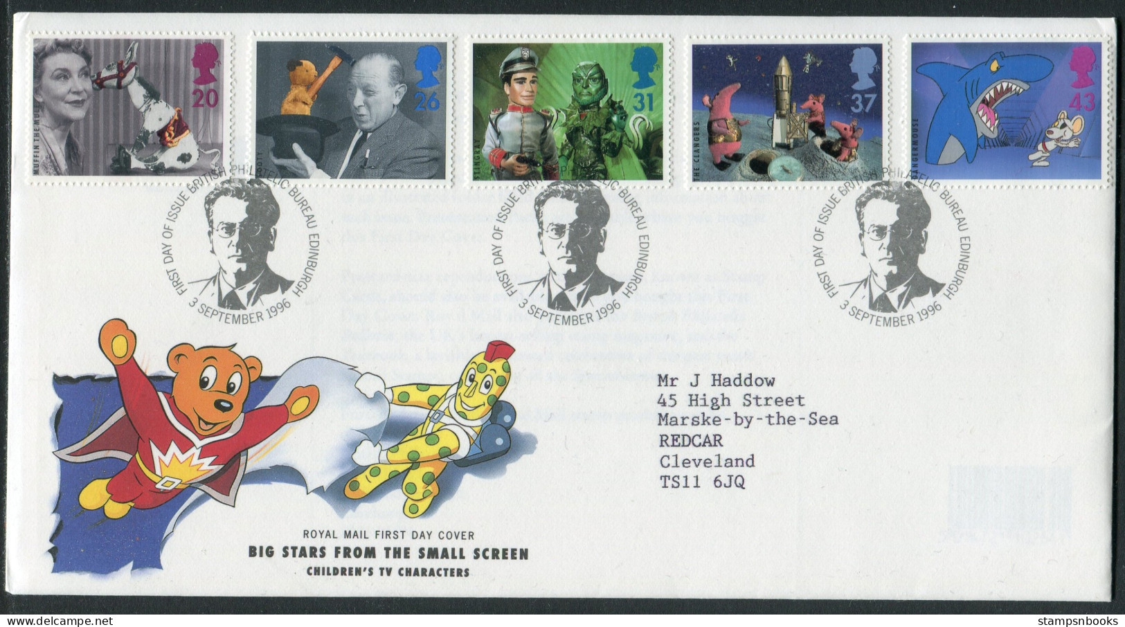 1996 GB Children's TV First Day Cover - 1991-2000 Dezimalausgaben