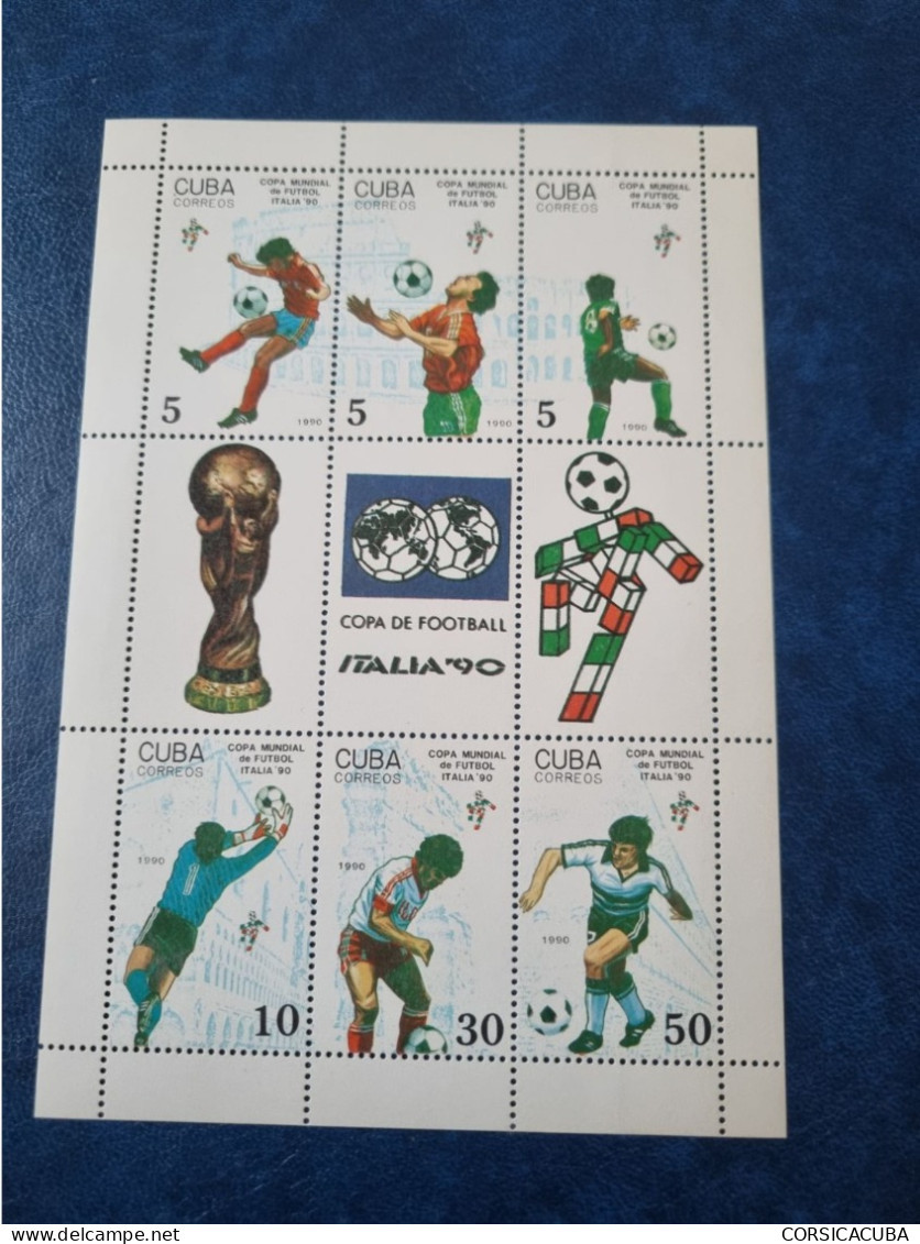 CUBA  NEUF  1990   COPA  MUNDIAL  FOOTBALL  ITALIA   //  PARFAIT  ETAT  //  1er  CHOIX  // - Neufs