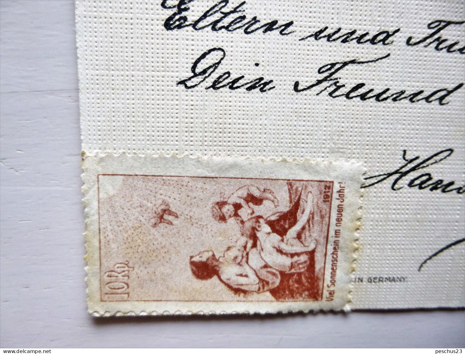 SUISSE / SCHWEIZ / SWITZERLAND // Karte, Mit 10Rp. PJ-Vorläufer Deutsch 1912 Ungestempelt + 5Rp. Tellknabe > BERN - Briefe U. Dokumente