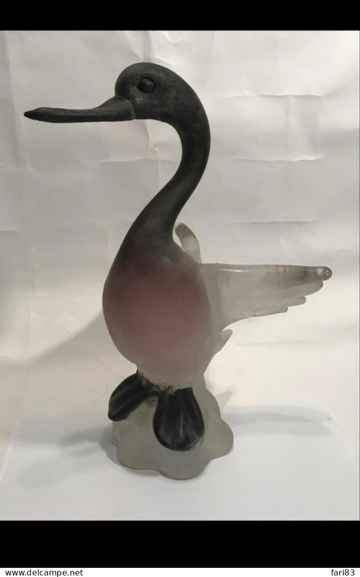 Cenedese - Murano Glass Swan (Venice) - Scavo (antiqued Look) - Glas & Kristall