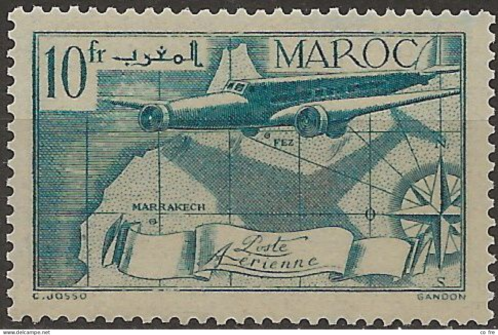 Maroc, Poste Aérienne N°49** (ref.2) - Airmail