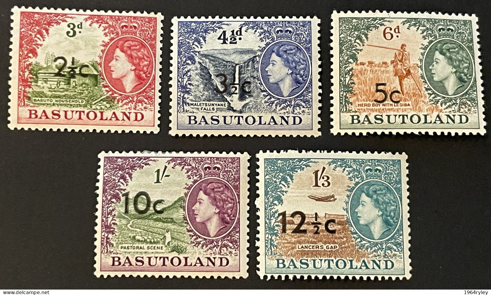 BASUTOLAND - MH* - 1961 - # 61/71   5 Stamps - 1933-1964 Colonia Britannica