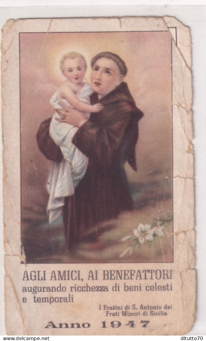 Calendarietto - I Fratini Di S.antonio Dei Frati Minori Di Sicilia - Anno 1947 - Petit Format : 1941-60