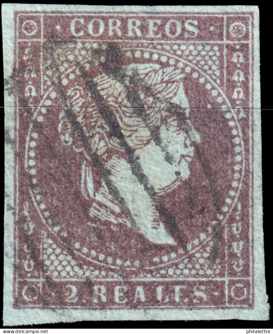 ESPAGNE - ESPAÑA - 1855 Ed.42 2R Violeta - Usado (fil. Lazos) - Usati