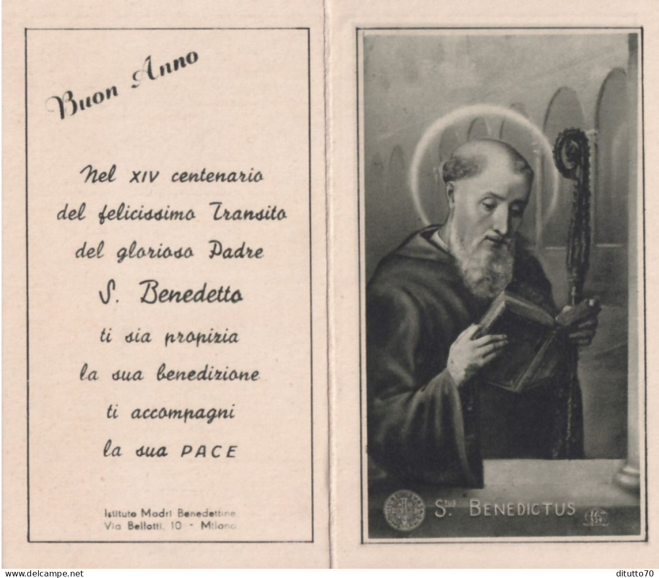 Calendarietto - Istituto Madri Benedettine - S.tus Benedictus - Anno 1947 - Kleinformat : 1941-60