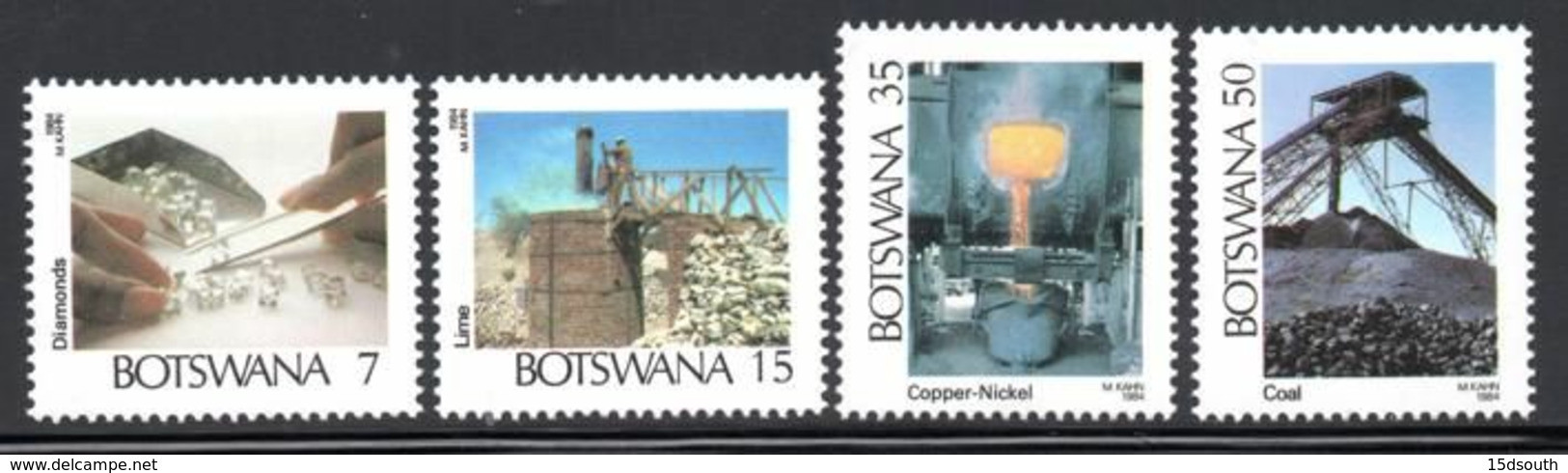 Botswana - 1984 Mining Industry Set (**) # SG 554-557 - Minerales