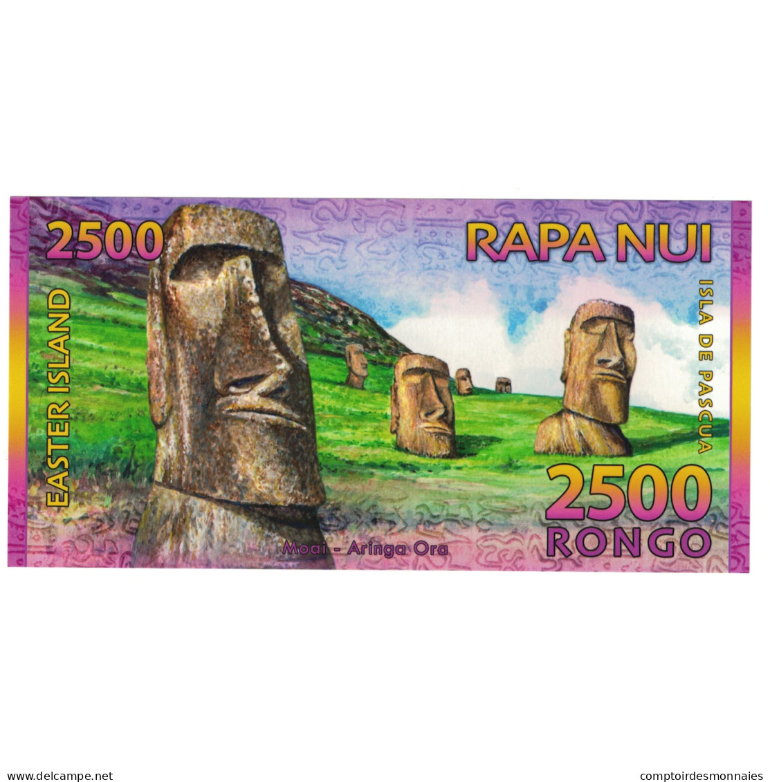 Billet, Chile, Billet Touristique, 2500 RONGO ISLA DE PASCUA, NEUF - Cile