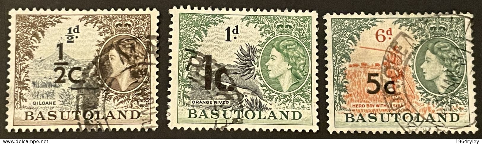 BASUTOLAND - (0) - 1961 - # 61, 62, 66 - 1933-1964 Kronenkolonie