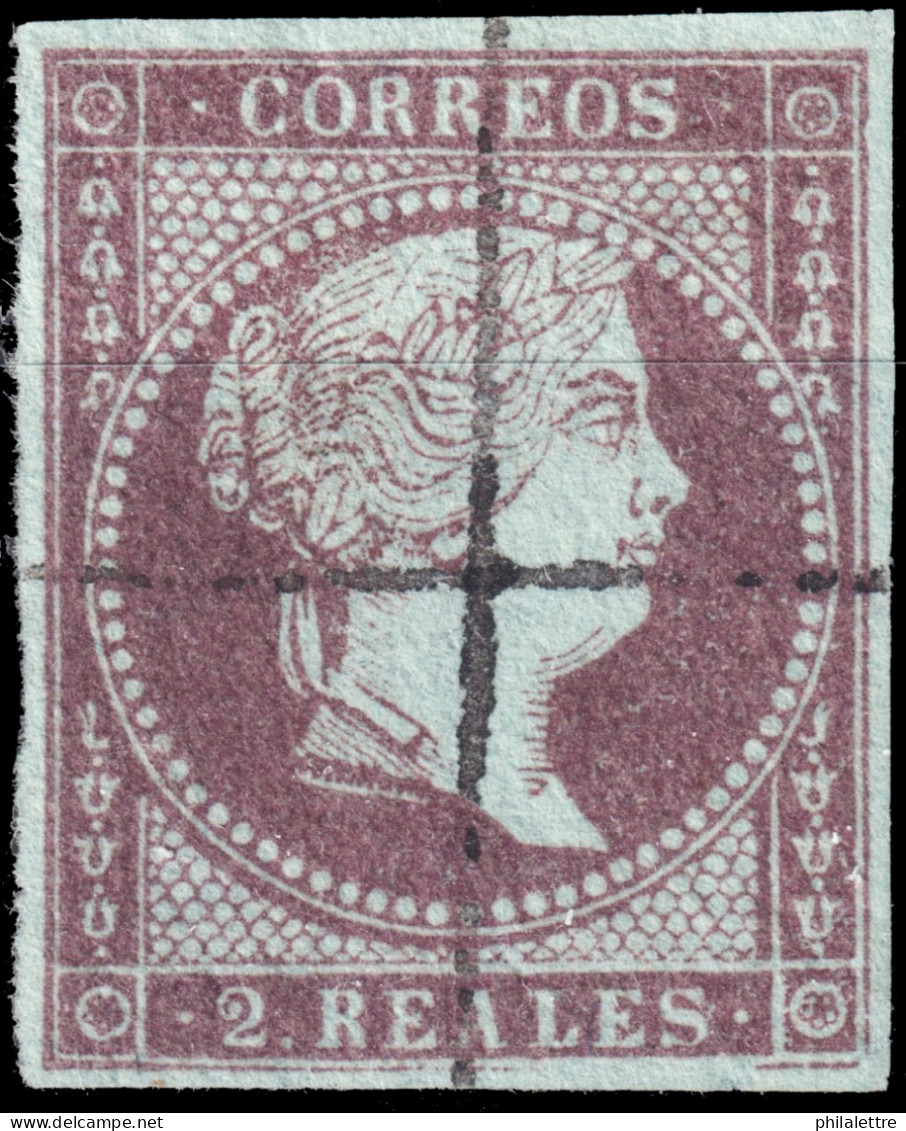 ESPAGNE - ESPAÑA - 1855 Ed.42 2R Violeta - Inutilizao A Pluma (fil. Lazos) - Used Stamps