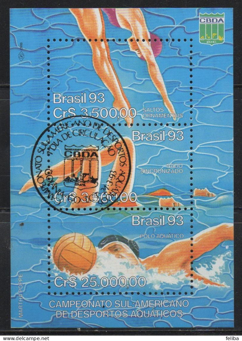 Brazil 1993 First Day Cancel On Souvenir Sheet - Blocs-feuillets