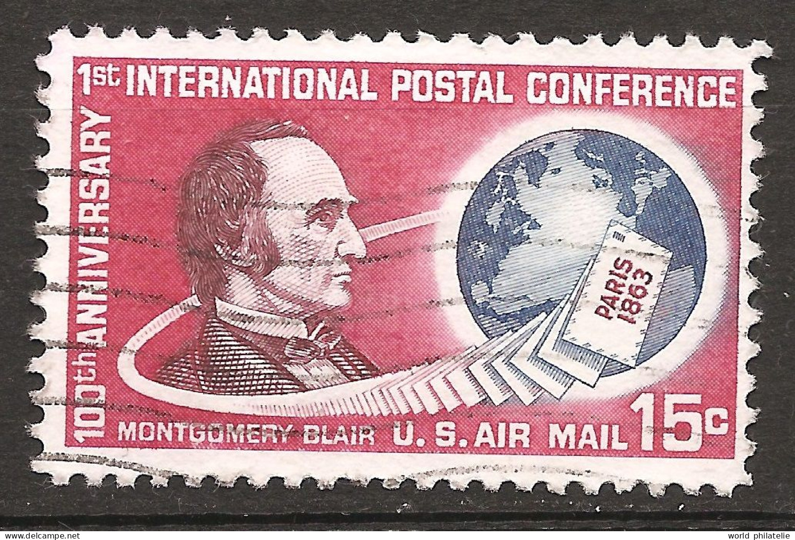 Etats-Unis D'Amérique USA 1963 N° PA 62 O Paris, Conférence Postale Internationale, UPU, Ministre, Blair, Courrier Terre - Used Stamps
