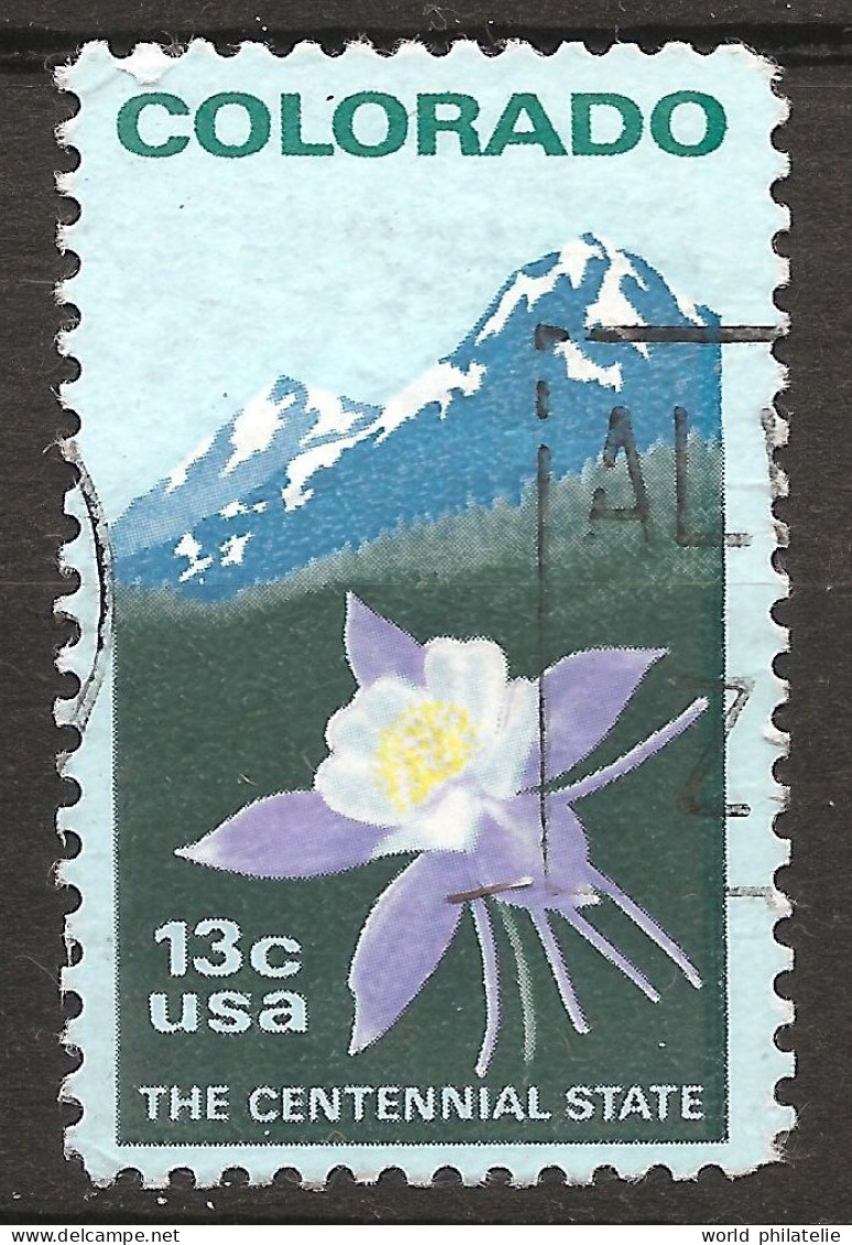 Etats-Unis D'Amérique USA 1977 N° 1158 O Colorado, Neige, Montagnes Rocheuses, Ancolie, Forêt Fleur Aiglantine Aquilegia - Used Stamps