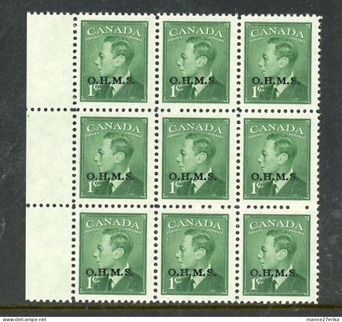 Canada MNH 1950 King George Vl "Postes-Postage" - Ongebruikt