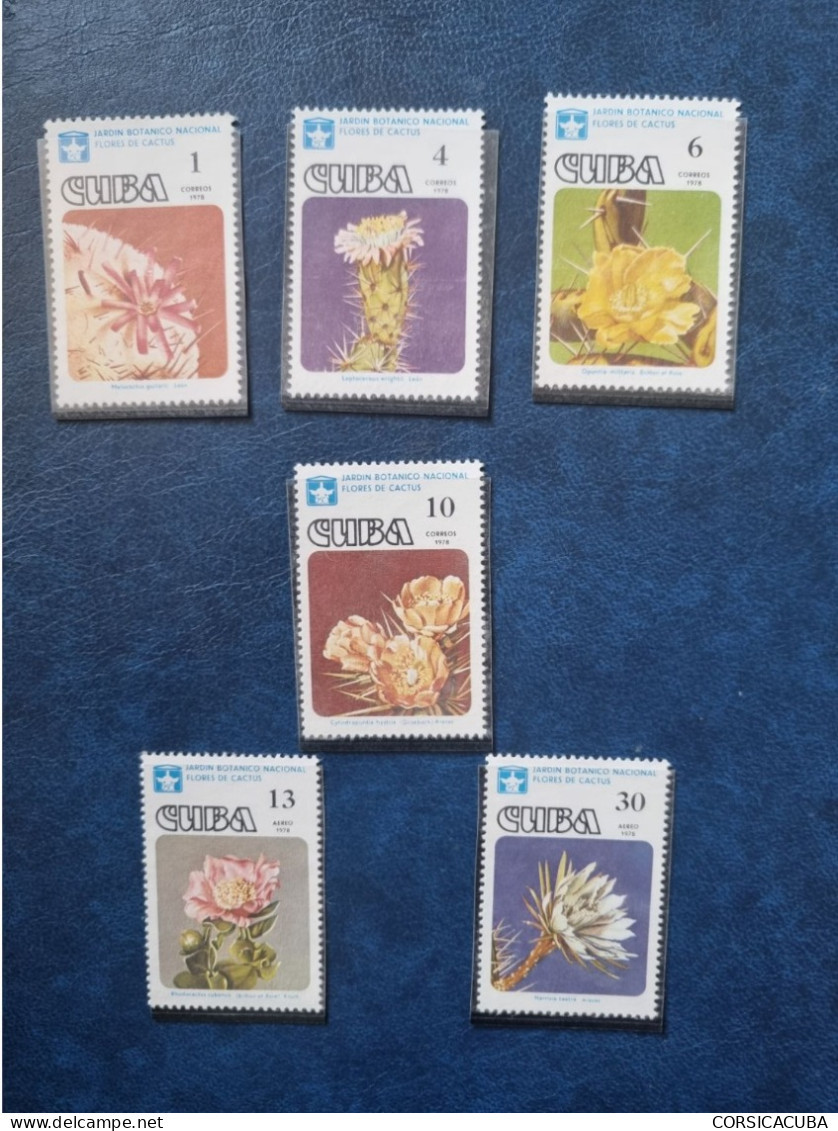 CUBA   NEUF  1978    FLORES  DE  CACTUS   //  PARFAIT  ETAT  //  Sans  Gomme - Nuevos