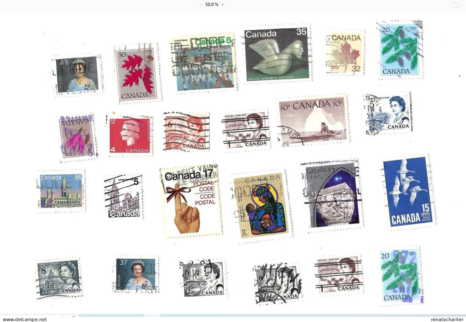 Collection De 90 Timbres Oblitérés. - Sammlungen