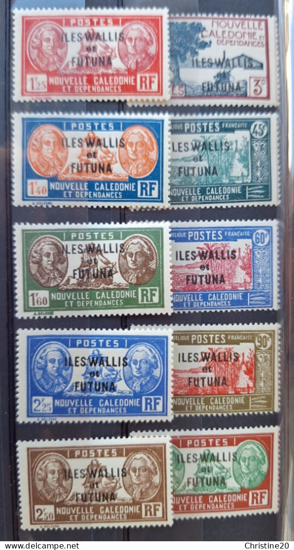 Nouvelle-Calédonie 1939/40 N°77/86  Gomme Mixte **TB Cote 25€ - Neufs