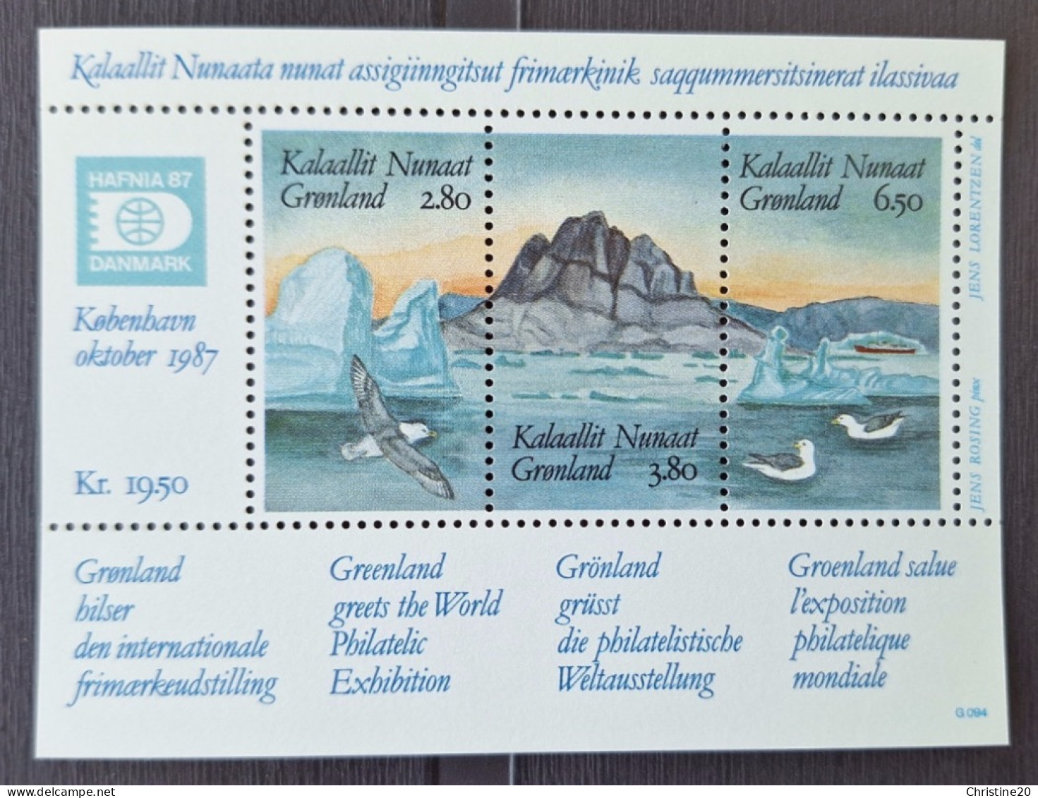 Groenland 1987 BF1 **TB Cote 12€ - Blocks & Sheetlets