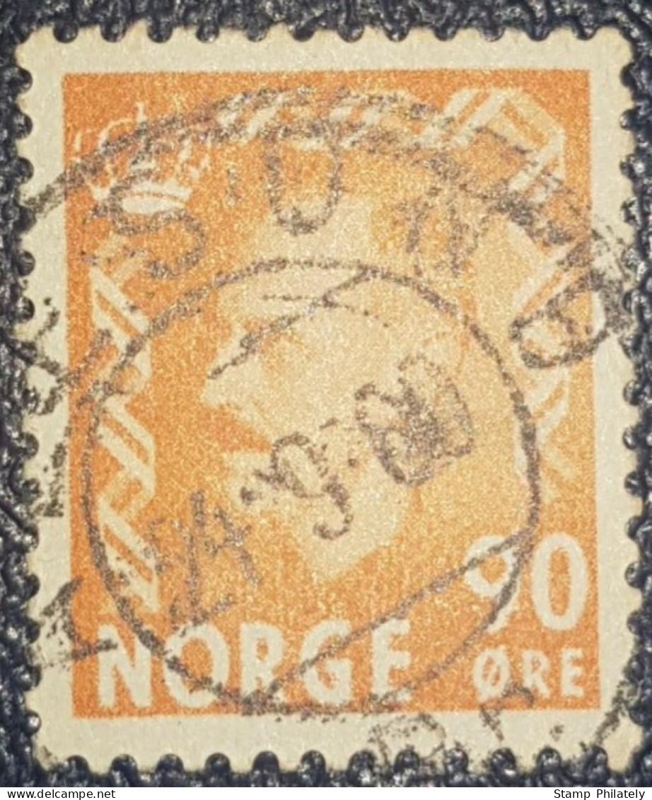 Norway 90 King Haakon Used Postmark Stamp - Used Stamps