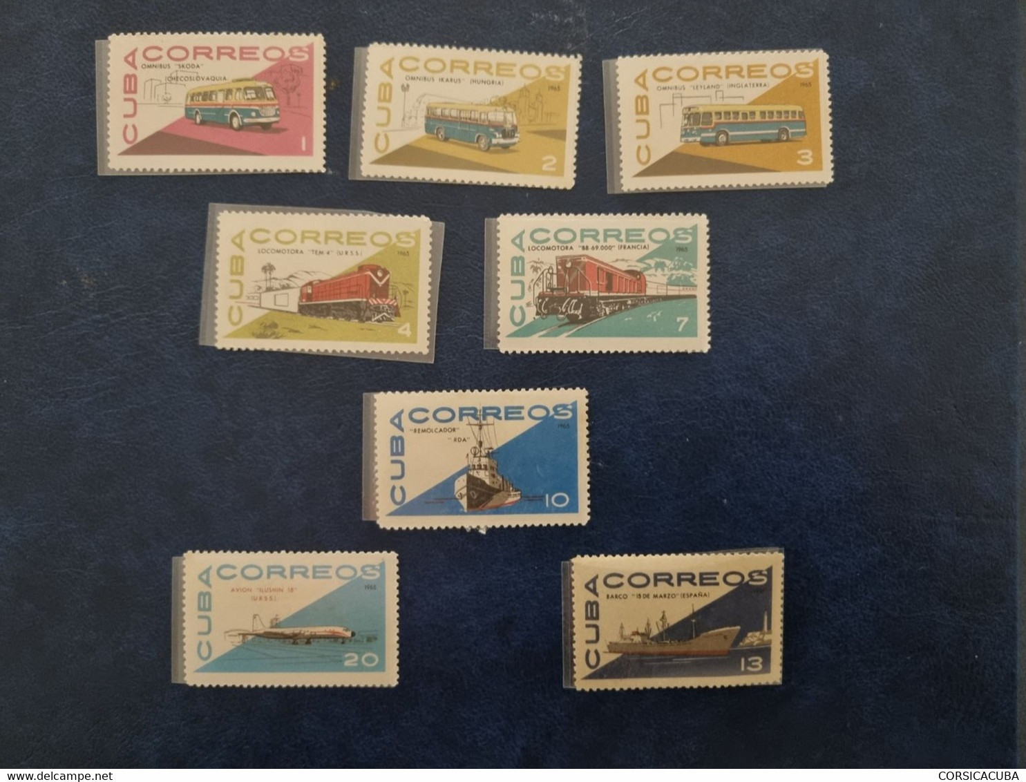 CUBA  NEUF  1965   MEDIOS  DE  TRANSPORTES  //  Sans Gomme - Unused Stamps