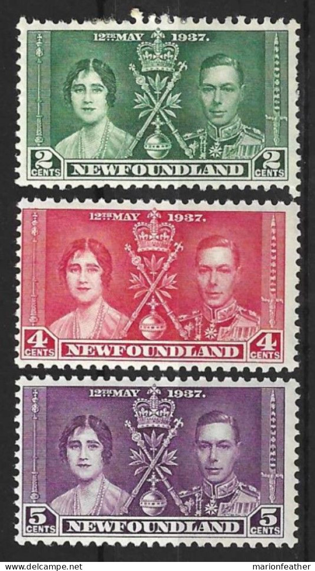 CANADA.." NEWFOUNDLAND."...KING GEORGE VI..(1936-52.)..OMNIBUS.....CORONATION SET OF 3.. , .....MH....... - Nuevos