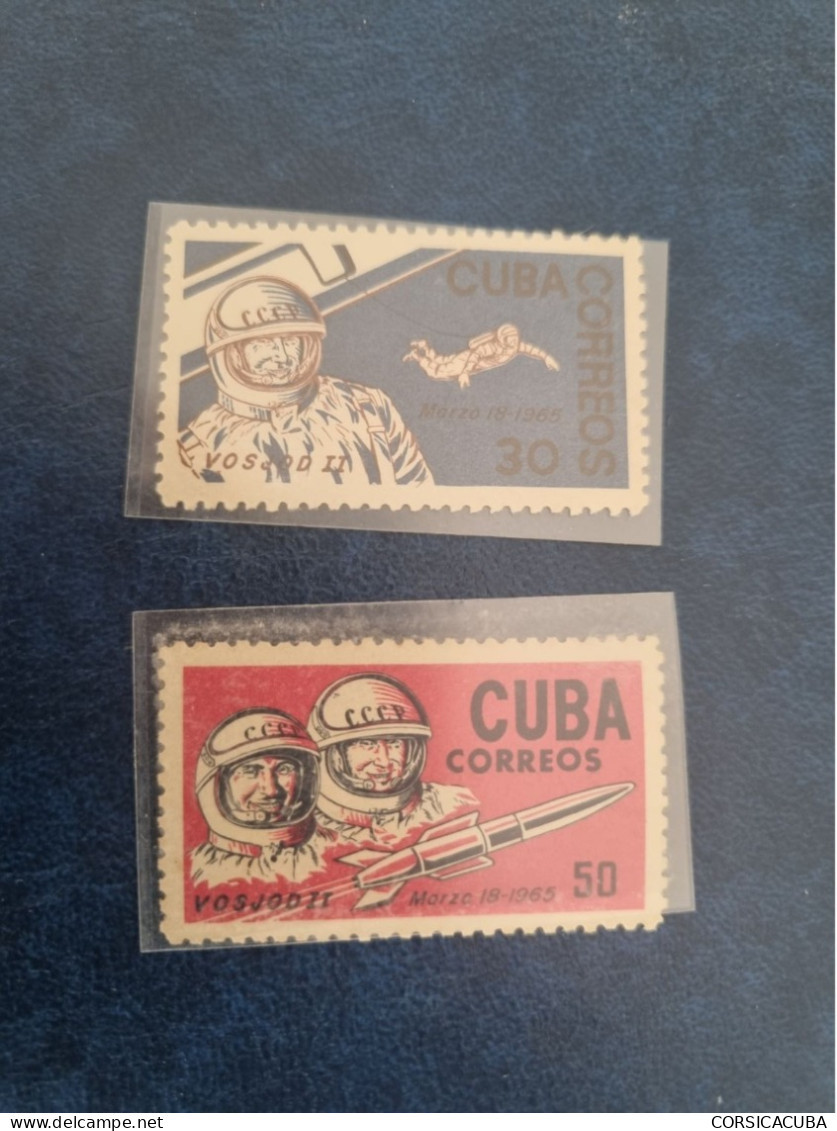 CUBA  NEUF  1965   VUELO  ESPACIAL   //  PARFAIT  ETAT  //  1er  CHOIX  //  30c Sans Gomme, 50c Avec. - Nuevos