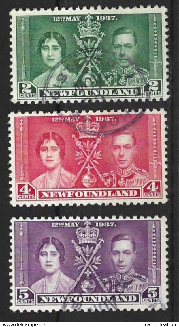 CANADA.." NEWFOUNDLAND."...KING GEORGE VI..(1936-52.)....OMNIBUS.....CORONATION SET OF 3.. , .....USED........ - Neufs