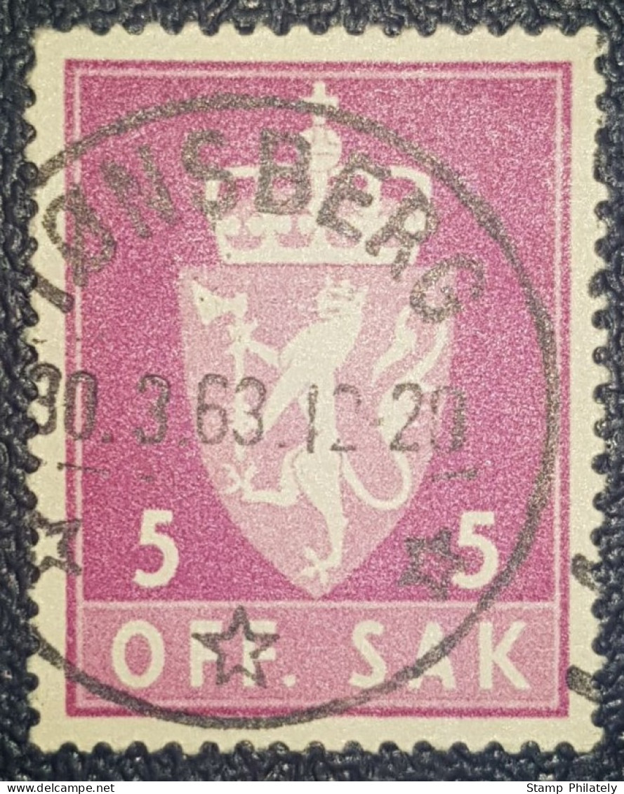 Norway 5 Used Postmark Stamp - Gebraucht