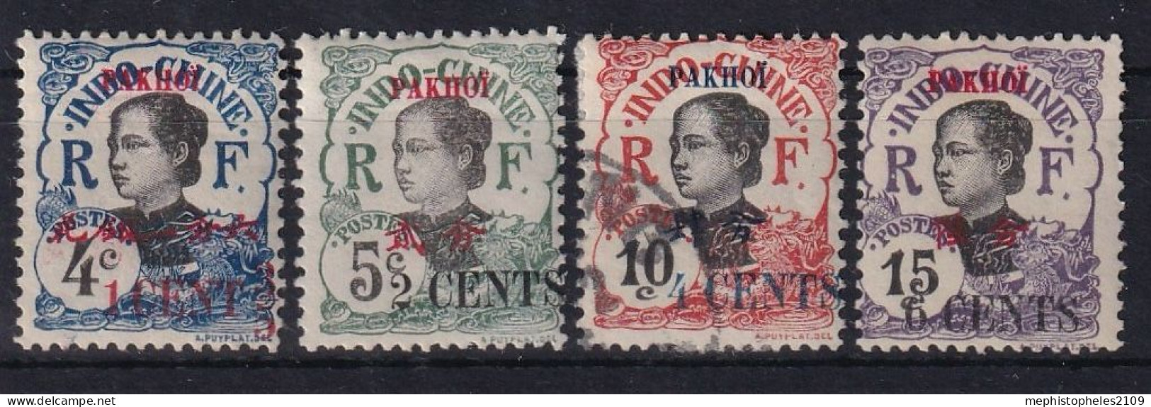 PAKHOI 1908 - MLH/canceled - YT 53-56 - Unused Stamps