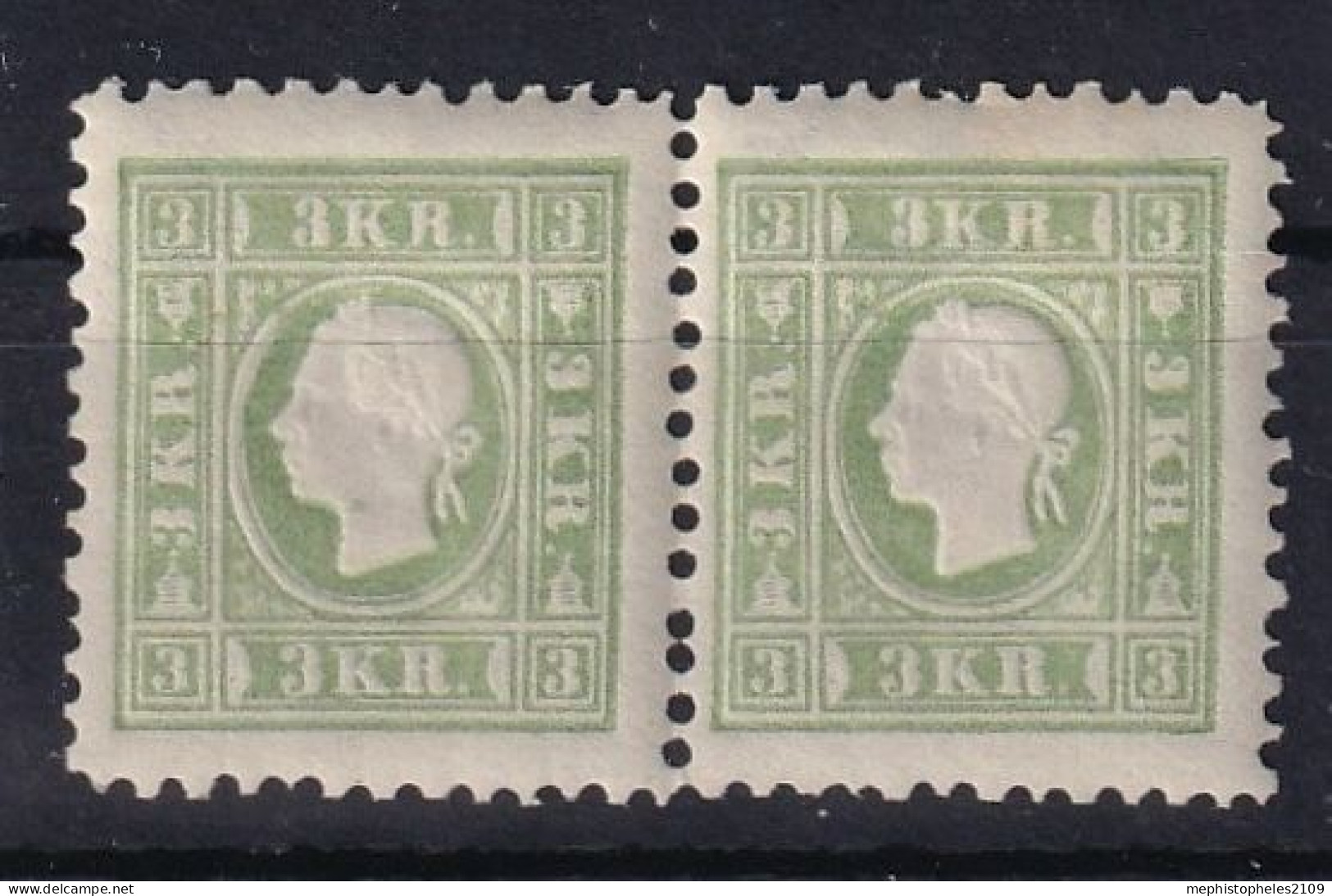 AUSTRIA 1858 - MNH - ANK 12N. - Neudruck - Pair! - Proofs & Reprints