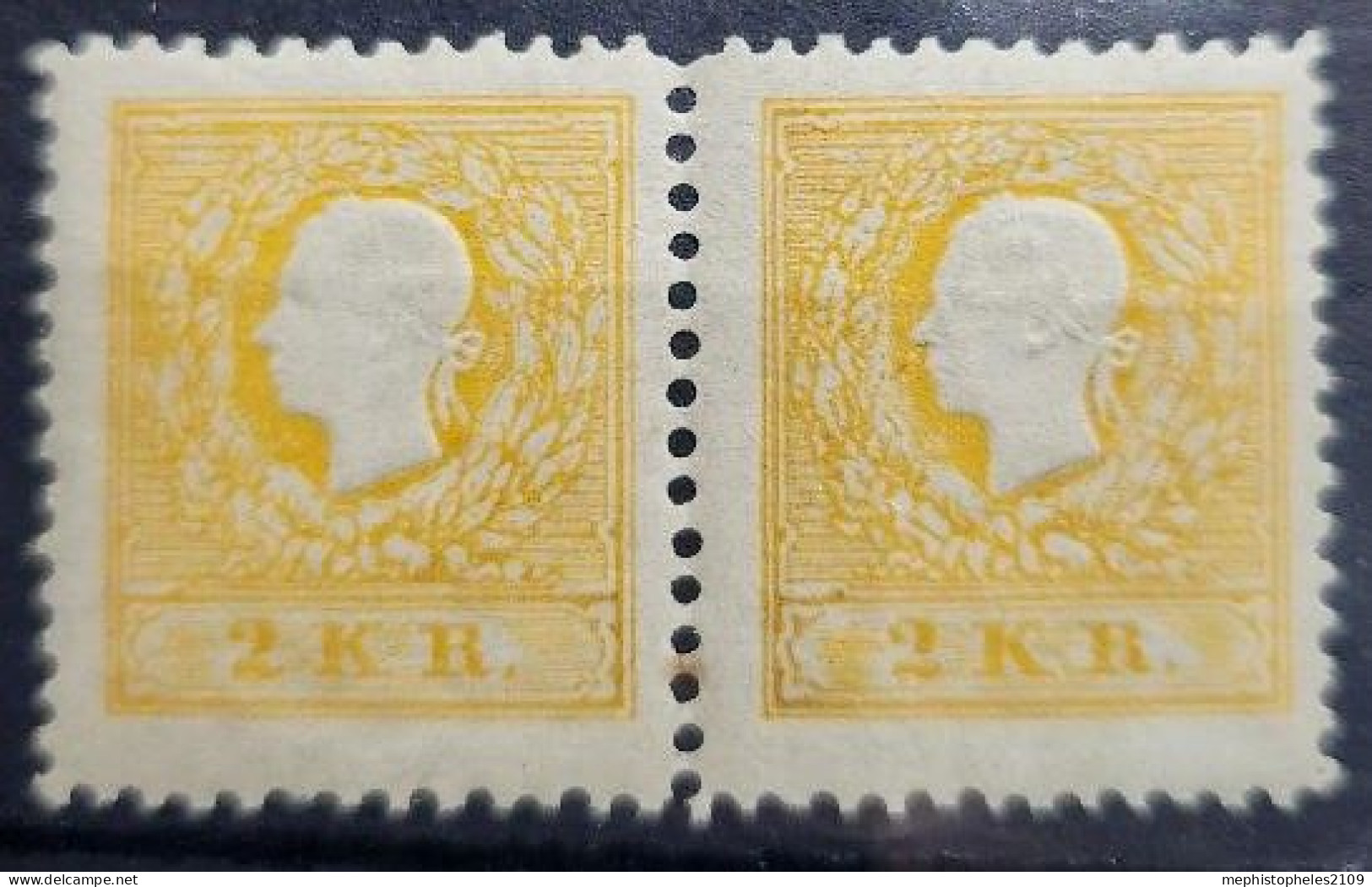 AUSTRIA 1858 - MNH - ANK 10Na. 1884 - Neudruck - Pair! - Proofs & Reprints