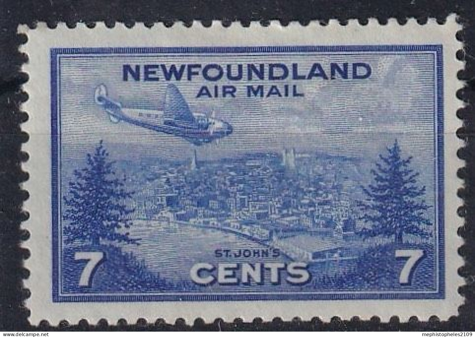 NEWFOUNDLAND 1943 - MLH - Sc# C19 - Air Mail - 1908-1947