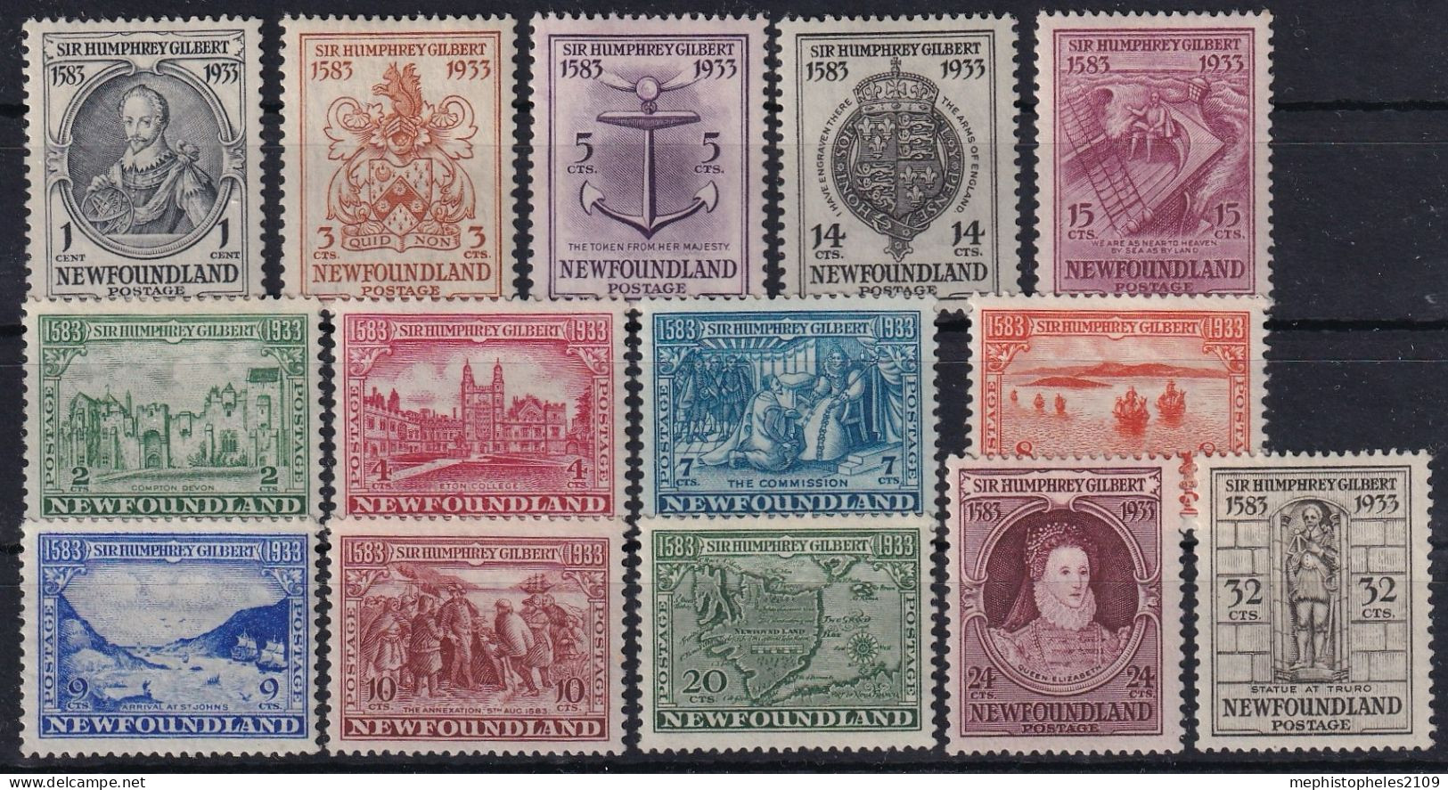 NEWFOUNDLAND 1933 - MNH - Sc# 212-225 - Complete Set! - 1908-1947