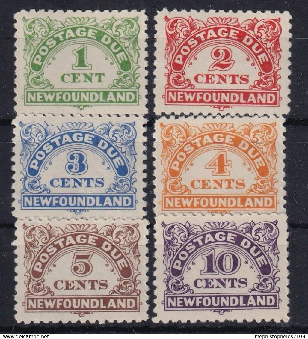 NEWFOUNDLAND 1939-49 - MNH - Sc# J1-J6 - Postage Due - 1908-1947