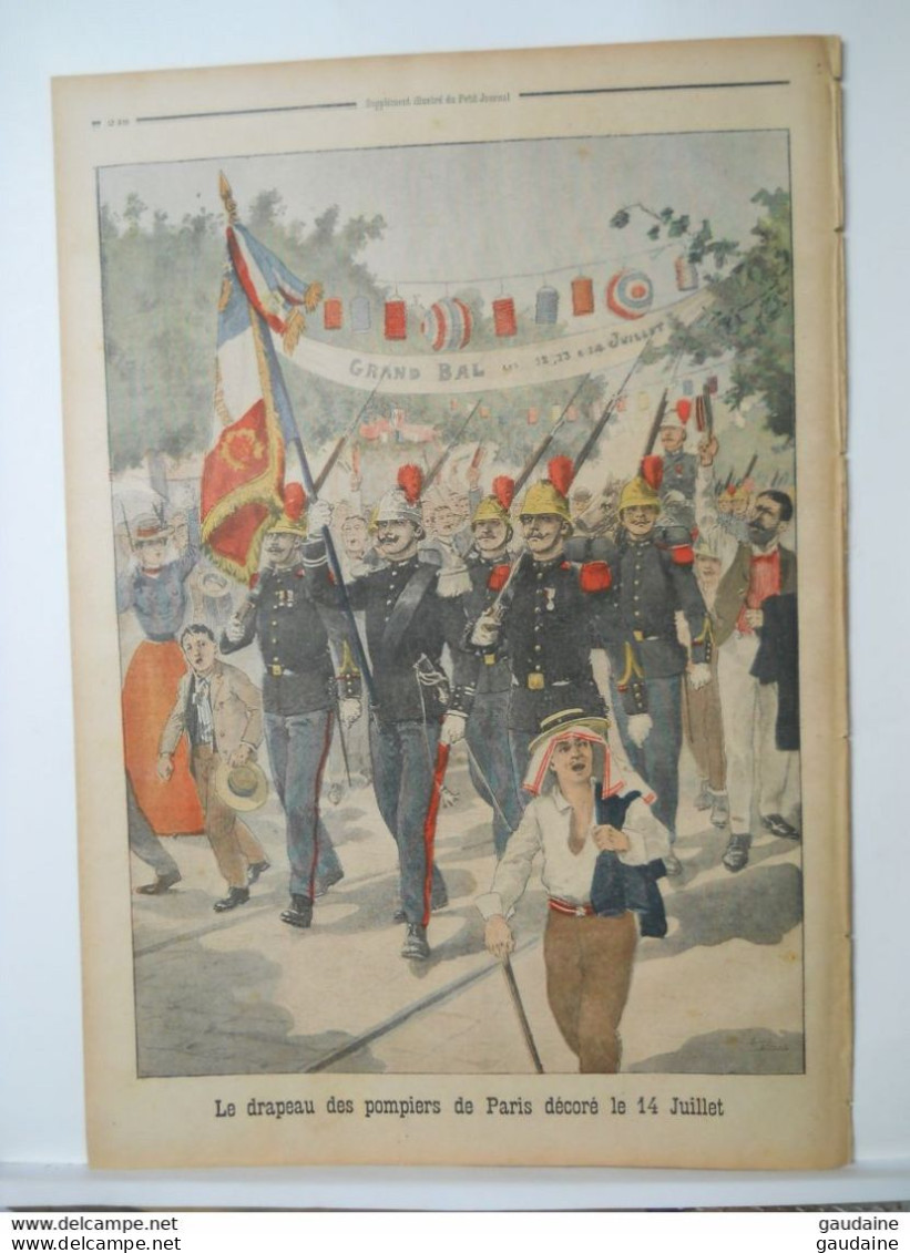 LE PETIT JOURNAL N° 611 - 3 AOUT 1902 - LE RAS MARKONNEN AUX INVALIDES - LE DRAPEAU DES POMPIERS DE PARIS DECORE - Le Petit Journal