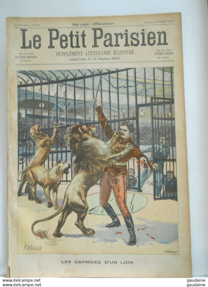 LE PETIT PARISIEN N°615 – 18 NOVEMBRE 1900 – CIRQUE, DOMPTEUR LION - - Le Petit Parisien
